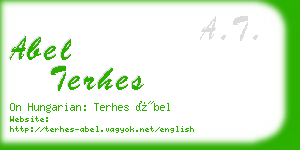 abel terhes business card